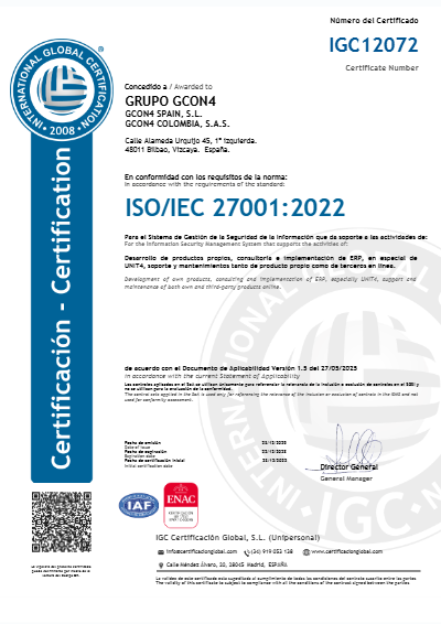 GCON4 ISO27001